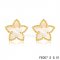 Fake Van Cleef & Arpels Sweet Alhambra Star Yellow Earrings,White Mother-Of-Pearl